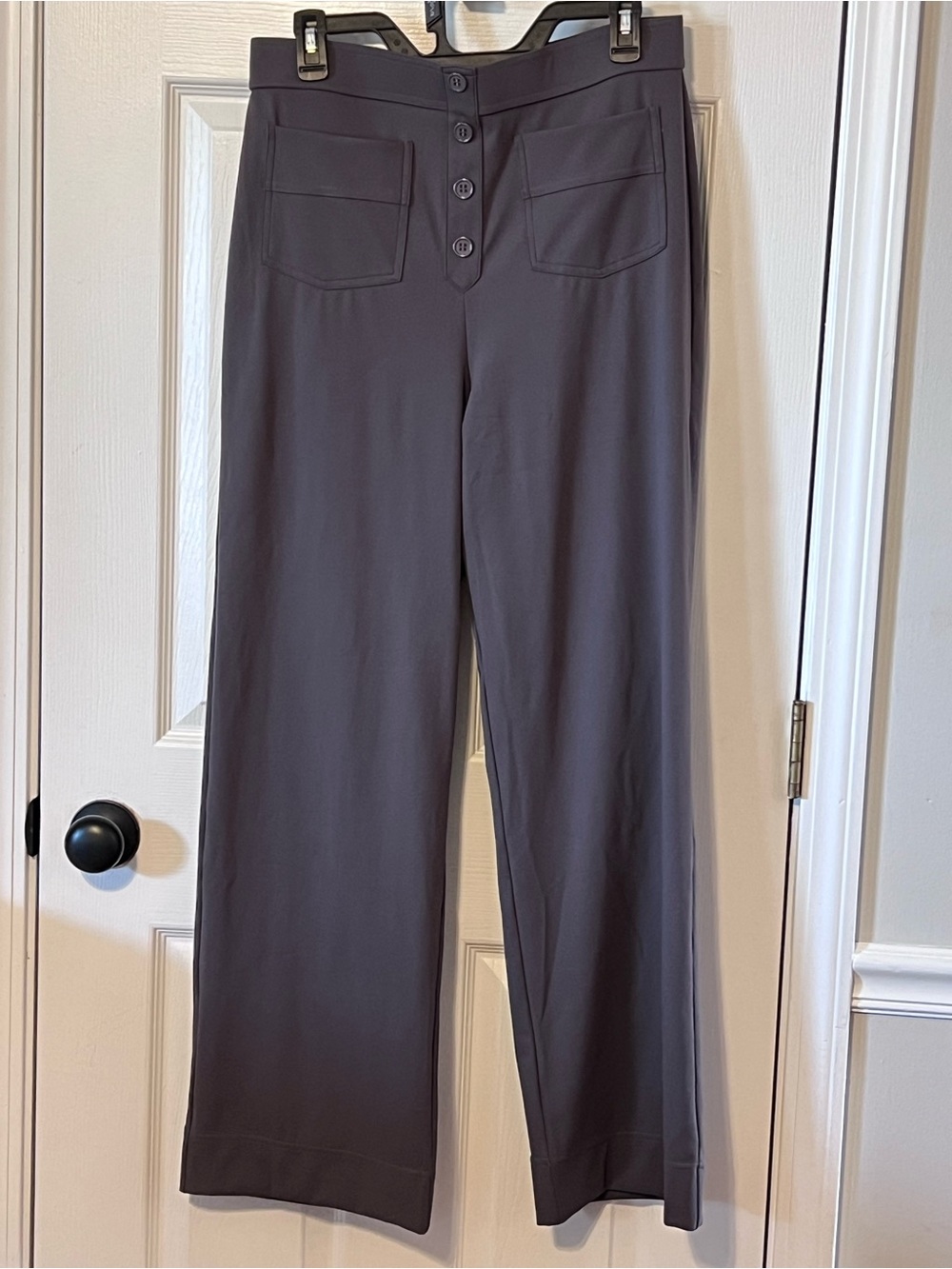 Halara High Waisted Button Front Stretch Pants Gray Size Large